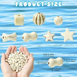アクリル模造骨ビーズ  混合図形  6~13x6~11x3.5~11mm  穴：1.5~2.5mm  40~50個/袋&nbsp;OACR-CJC0022-004