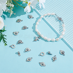 304ステンレススチールスナップ留め  ステンレス鋼色  15.5x10x5mm  穴：1.5mm  20個/箱&nbsp;STAS-UN0009-06P