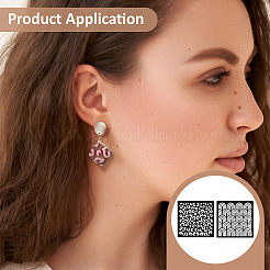 正方形のアクリル粘土テンプレート1袋  粘土ツール  ブラック  99x99x3mm&nbsp;DIY-BC0017-60