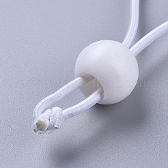 ボールバンジー  コードを結ぶ  タープ用  キャノピーシェルター  壁パイプ  ホワイト  220x3.5mm  ボール：27x24mm&nbsp;OCOR-WH0052-32C-02