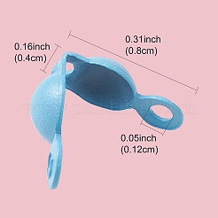スプレー塗装アイロンボールチープ 100 個  カロット終了  クラムシェルノットカバー  ミックスカラー  4x8x1.5mm  穴：1.2mm&nbsp;IFIN-YW0003-21