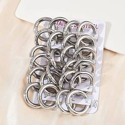 202ステンレススチール研磨フープピアス  316サージカルステンレスピン  ステンレス鋼色  30x5mm  ピン：1mm&nbsp;EJEW-M106-02P-07