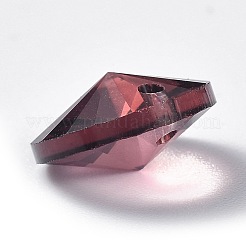 ガラスチャーム  多面カット  コーン  インディアンレッド  14x7mm  穴：1mm&nbsp;RGLA-L026-C06