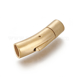 304ステンレススチール製バヨネット留め具  コラム  マット面  マットゴールドカラー  30x9x8mm  穴：6mm&nbsp;X-STAS-I013-6mm-MG
