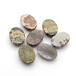 天然石カボション  オーバル  混合石  25x18x5~7mm&nbsp;G-P023-M