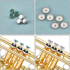 2セット2色のABSトランペットスナップ留め具  トランペット楽器アクセサリー  六角  ミックスカラー  1.7cm  3個/セット&nbsp;FIND-FH0003-17