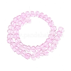 透明ガラスビーズ連売り  象  パールピンク  10x12x3mm  穴：1mm  約45~48個/連  14~14.5インチ（36~37cm）&nbsp;GLAA-F114-03C