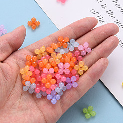 透明なアクリルビーズ  染め  [10]の形  ミックスカラー  13x13x5mm  穴：1.5mm  約1510個/500g&nbsp;MACR-S373-02E