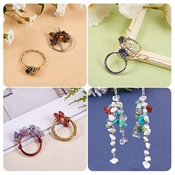 126g7スタイルのチャクラ天然宝石チップビーズ  ナチュラルシトリン＆レッドジャスパー＆ラピスラズリ＆クォーツクリスタル＆アメジスト＆グリーンアベンチュリン＆タイガーアイ  5~8x5~8mm  穴：1mm  18g /スタイル&nbsp;G-SZ0002-05
