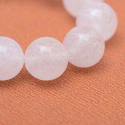 ラウンド天然のホワイトジェードビーズ連売り  ホワイト  6mm  穴：1mm  約65個/連  15.7インチ&nbsp;X-G-R345-6mm-06