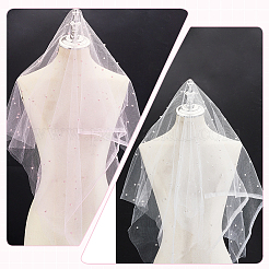 2枚 2色パールナイロンメッシュ生地  ドレス衣装の装飾用  ミックスカラー  1000x800x0.1mm  1pc /カラー&nbsp;DIY-GA0007-69