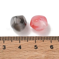 透明樹脂とグリッターパウダービーズ  ポリゴン  グラデーションカラー  ミックスカラー  10.5x10x10.5mm  穴：1.9mm&nbsp;RESI-F073-08