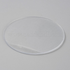 透明プラスチック両面粘着ステッカー  フラットラウンド  透明  50x1mm&nbsp;FIND-WH0021-47
