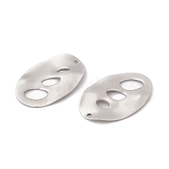 変色しない304ステンレススチールペンダント  オーバルチャーム  ステンレス鋼色  34x22x1mm  穴：1.5mm&nbsp;LS-STAS-B031-11P