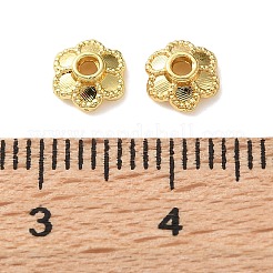 真鍮製ビーズキャップ  花  カドミウムフリー＆鉛フリー  ラックめっき  長持ちメッキ  18KGP本金メッキ  6x2mm  穴：1.4mm&nbsp;KK-C260-14G