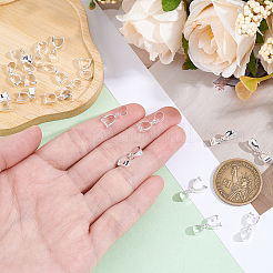 真鍮製アイスピックピンチベイル30個  925銀メッキ  11.5x3mm  穴：5x3.5mm  ピン：1mm&nbsp;KK-BBC0024-75B