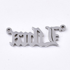 変色しない201ステンレス鋼リンクコネクター  レーザーカットリンク  星座  天秤座  25x9x1.5mm  穴：1.2mm&nbsp;STAS-N091-38I-P