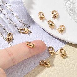 シェグレース 真鍮製ロブスタークラスプ  カドミウムフリーと鉛フリー＆ニッケルフリー  18KGP本金メッキ  10x6x3.5mm  穴：1mm&nbsp;XGRQ7M089-972G