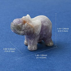 天然アメジストのホームデコレーション  象  37~42x16~21x29~33mm&nbsp;DJEW-YW0001-04B
