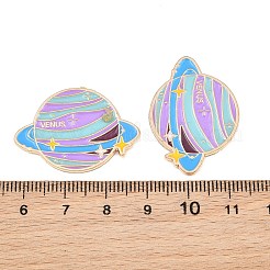 宇宙惑星合金エナメルカボション  粘着ステッカー付き  ライトゴールド  ライラック  22x31.5x1.5mm&nbsp;AL-CBA1A6F-07KCG-B