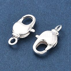 真鍮カニカン  長持ちメッキ  鉛フリー＆カドミウムフリー  ラックめっき  925銀メッキ  17.5x9x3.5mm  穴：2mm&nbsp;KK-H532-17E-S