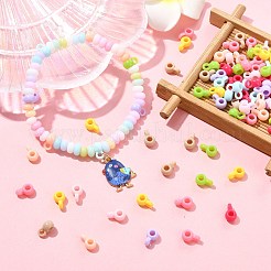 90色のアクリルチューブベイル9個  ミックスカラー  9x4x5.5mm  穴：2mm  10個/カラー&nbsp;SACR-CJ0001-76