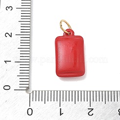 バレンタインデー 304ステンレススチールエナメルペンダント  ハートチャーム  ゴールドカラー  チップチャーム  18x10x4mm  穴：4.5mm&nbsp;SA-CBA08A6-07D-G