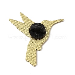 エナメルピン  バックパック用合金ラペルピンバック  ゴールドカラー  グリーン  ハチドリ  32x28.5mm&nbsp;FIND-E050-03A-G