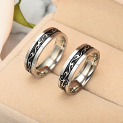 201ステンレススチール製ドラゴン柄指輪（男性用）  ステンレス鋼色  usサイズ9（18.9mm）&nbsp;FS-WGE821B-03