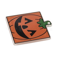 印刷されたアクリルパーツ  ハロウィーンテーマの形状  正方形  35x29.5x2.5mm  穴：1.6mm&nbsp;SACR-B008-04C
