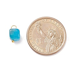 天然ドロマイトペンダント  真鍮パーツ  キューブ  ミックスカラー  12~13x6.5~7.5x6.5~7.5mm  穴：2~3mm  10個/セット&nbsp;PALLOY-JF01679-S