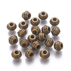 チベットアンティークブロンズ金属鉛フリー＆ニッケルフリー＆カドミウムフリー  9x7mm  穴：3.5mm&nbsp;LS-MLF0586Y-NF