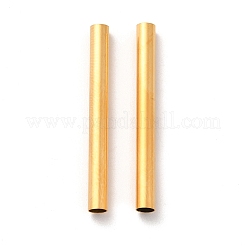 イオンプレーティング（IP）304ステンレス鋼チューブビーズ  ゴールドカラー  30x3mm  穴：2.5mm&nbsp;STAS-G071-35G