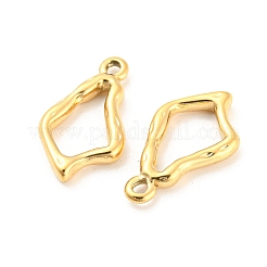 304ステンレスペンダント  ティアドロップチャーム  18KGP本金メッキ  21x12x2.5mm  穴：1.8mm&nbsp;STAS-I202-22G