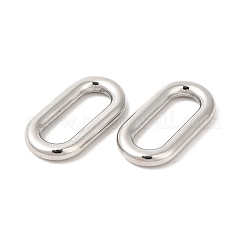 変色しない304ステンレススチール製リンクリング  オーバル  ステンレス鋼色  19x10x2.5mm  内径：14x5mm&nbsp;STAS-L268-034P