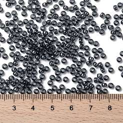 MIYUKIラウンドロカイユビーズ  日本製シードビーズ  8/0  （rr178)透明灰色光沢  3mm  穴：1mm  約19000~20500個/ポンド&nbsp;SEED-G008-RR0178