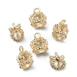 王冠のテーマ合金ペンダント  ライトゴールド  17.5x14.5~15x12mm  穴：3mm&nbsp;FIND-WH0033-25LG-01