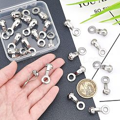 304ステンレススチールボールチェーンコネクター24個  プルループコネクター  ステンレス鋼色  27x11x10mm  穴：5mm  内径：9mm&nbsp;STAS-NB0001-25