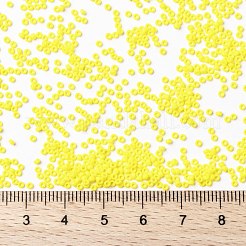 MIYUKIラウンドロカイユビーズ  日本製シードビーズ  （rr404)不透明な黄色  15/0  1.5mm  穴：0.7mm  約5555PCS /ボトル  10 G /ボトル&nbsp;SEED-JP0010-RR0404