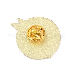 ゴシックエナメルピン  バックパック用合金ラペルピンバック  ゴールドカラー  カラフル  猫の形  28x30mm&nbsp;X-JEWB-L027-09G-02