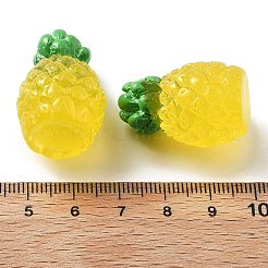蓄光樹脂カボション  模造果物  暗闇で光る  パイナップル  29.5x19.5mm&nbsp;CRES-D277-03D-01