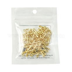 26個26スタイル真鍮ペンダント  18KGP本金メッキ  a～zの文字  9.5~11x3~9.5x1.3~1.4mm  穴：0.8mm  1個/スタイル&nbsp;KK-FS0001-35