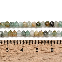 天然石アフリカンジェイドビーズ連売り  多面カット  ロンデル  4~4.5x3~3.5mm  穴：0.7mm  約122~130個/連  14.96''（38cm）〜15.35''（39cm）&nbsp;G-D347-B04