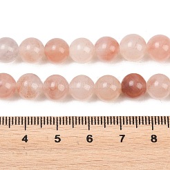 天然の桃の花のようなピンク色のペルシャ翡翠ビーズの連  スムーズなラウンド  8mm  穴：1mm  約46個/連  14.76''（37.5センチメートル）&nbsp;G-NH0071-A01-8mm