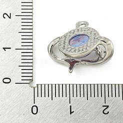 合金と樹脂のペンダント  スター  ブルー  15.5x19.5mm&nbsp;PALLOY-S029-01A-01