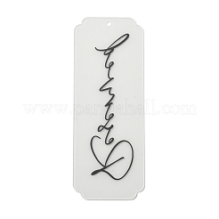 アクリル予約吊り看板  レストラン用  ホテル  バー  長方形  透明  200x71x2mm  穴：5mm&nbsp;AJEW-XCP0003-39