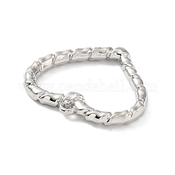 合金ペンダント  ハートチャーム  プラチナ  21x23x2.5mm  穴：1.4mm&nbsp;PALLOY-P301-03P