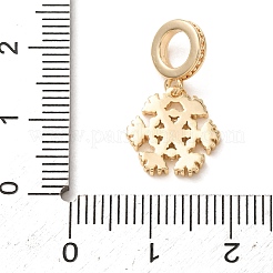 真鍮マイクロパヴェクリアキュービックジルコニアペンダント  スノーフレークチャーム  14KGP本金メッキ  20.5mm  穴：5mm&nbsp;CU-CBA2F8A-04G