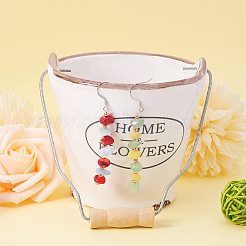 ナチュラルレモンジェイド＆アクアマリン＆グリーンアベンチュリン＆ホワイトシェル＆ナチュラルレッドジャスパーチップビーズ  タンブルストーン  穴なし/ドリルなし  5~8x5~8mm  穴：1mm&nbsp;G-PH0033-02