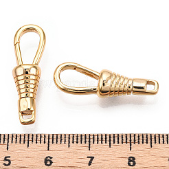 真鍮カニカン  ジュエリー作りのための  18KGP本金メッキ  26.5x8x7mm  穴：2.2x1.8mm&nbsp;X-KK-N254-21G